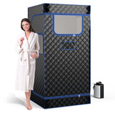 Portable Steam Sauna with 3L Steam Generator Remote Control and Foldable Chair for Home