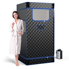 Portable Steam Sauna with 3L Steam Generator Remote Control and Foldable Chair for Home