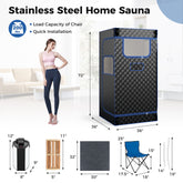 Full-Body Personal Sauna Tent with 1000W 3L Steam Generator for Home Spa Relaxation
