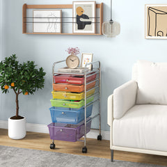 Multifunctional 6 Drawers Rolling Storage Cart Organizer