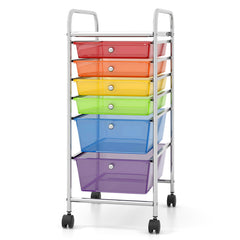 Multifunctional 6 Drawers Rolling Storage Cart Organizer