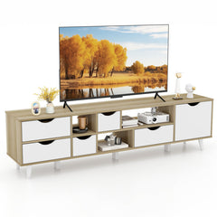 TV Stand for TVs up to 65鈥 Television Cabinet聽w/ 5 Drawers & 3 Open Shelves