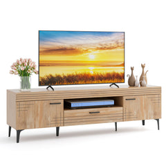 TV Stand with 2 Cabinets and Storage Drawer for 65 Inches TVs