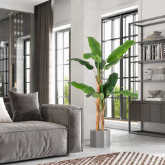 5.5/6.5 Feet Tall Artificial Banana Tree with 10/27 Large Leaves