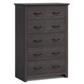 Tall Storage Dresser with 5 Pull-out Drawers for Bedroom Living Room