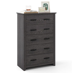 Tall Storage Dresser with 5 Pull-out Drawers for Bedroom Living Room