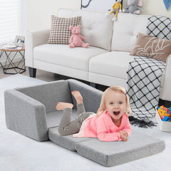 2-in-1 Children鈥檚 Convertible Sofa to Lounger