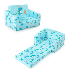 Kids Recliner Sofa Converts to Sleeper Bed for Boys Girls