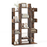 Tree-Shaped Bookshelf with 13 Compartments for Home Office