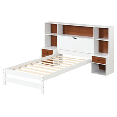 Bed Frame with Storage Headboard and Nightstands