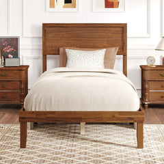 Twin/Full/Queen Size Bed Frame with Headboard and Wooden Slats Support
