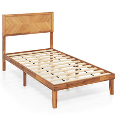 Twin/Full/Queen Size Bed Frame with Headboard and Storage Space