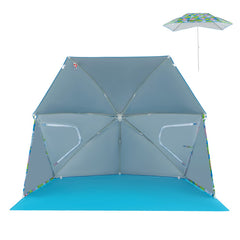 UPF50+ Sun Protection Beach Umbrella Tent with Portable Carrying Bag