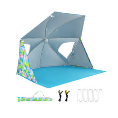 UPF50+ Sun Protection Beach Umbrella Tent with Portable Carrying Bag