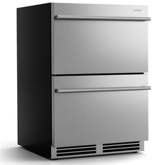 24 Inch Under Counter Dual Drawer Fridge with 37?-64? Temperature Range