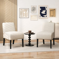 Upholstered Living Room Chair with Rubber Wood Legs