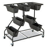 Vertical Raised Garden Bed with 7 Planter Boxes and Storage Baskets