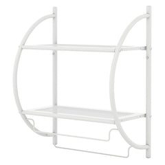 Wall Mounted 2-Tier Bathroom Towel Rack with 2 Towel Bars