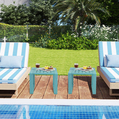 Weather Resistant Adirondack Outdoor Side Table Set of 2