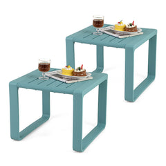 Weather Resistant Adirondack Outdoor Side Table Set of 2