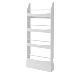 4-Tier Bookshelf Organizer with 2 Anti-Tipping Kits for Books and Magazines