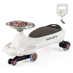 Wiggle Car with Hauling Rope Ride on Toy with Under-Seat Storage