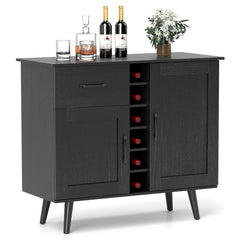 Modern Wine Bar Buffet Cabinet with 6-Bottle Wine Rack