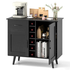 Modern Wine Bar Buffet Cabinet with 6-Bottle Wine Rack
