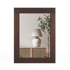 Wood Framed Wall Mirror for Bedroom Living Room Vanity Entryway