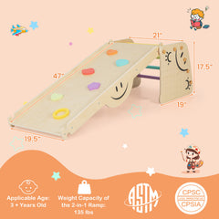 Wooden Climbing Toy Triangle Climber Set with Seesaw