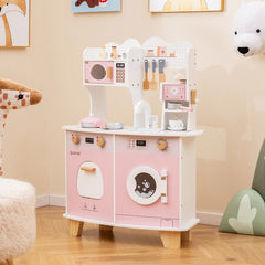 Wooden Kids Kitchen Playset with Coffee Maker for kids