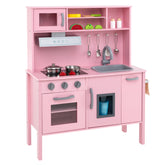 Wooden Pretend Play Kitchen Set for Toddlers