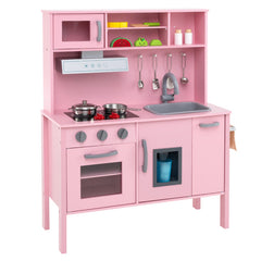 Wooden Pretend Play Kitchen Set for Toddlers