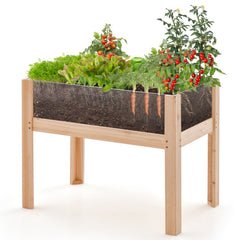30/47 Inch Wooden Raised Garden Bed