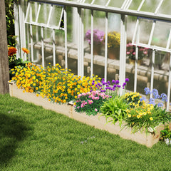 Wooden Raised Garden Bed with 2 Planter Boxes and Dividers