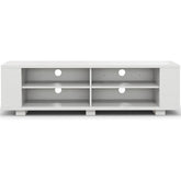 Wooden TV Stand with 8 Open Shelves for TVs up to 65 Inch Flat Screen