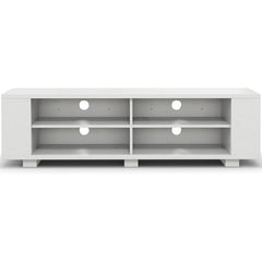 Wooden TV Stand with 8 Open Shelves for TVs up to 65 Inch Flat Screen