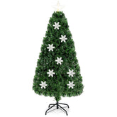3/4/5/6 Feet LED Optic Artificial Christmas Tree with Snowflakes