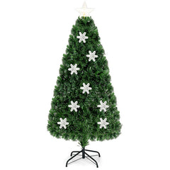 3/4/5/6 Feet LED Optic Artificial Christmas Tree with Snowflakes