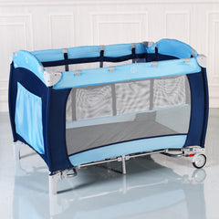 3-in-1 Foldable Baby Crib Playpen with Mosquito Net and Carry Bag