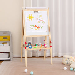 Adjustable Double-sided Easel with 4 Paint Cups