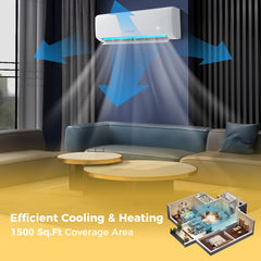 Airtural Series 24000 BTU 21 SEER2 Ductless Mini Split Air Conditioner Heater Energy Star Certified WiFi Enabled