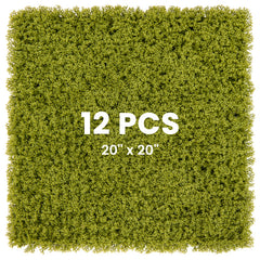 12 Pieces 20 x 20 inches Artificial Grass Wall Panels for Garden Yard Balcony