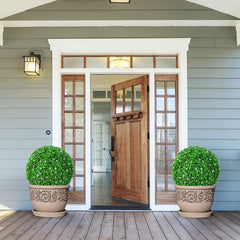 2 PCS Holly Artificial Topiary Balls Faux Boxwood Balls