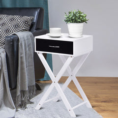 Modern X-Shape Accent Side End Table