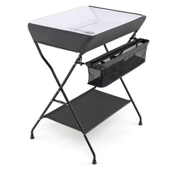 Baby Storage Foldable Diaper Changing Table In Black