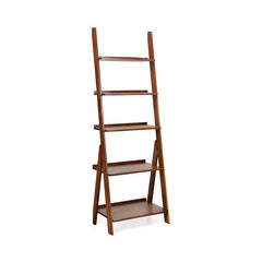5-Tier Bamboo Ladder Shelf for Home Use