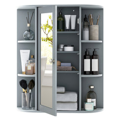 Bathroom Wall Medicine Cabinet with Mirror Door Removable and Adjustable Shelves