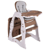 3-in-1 Infant Table and Chair Set Baby High Chair In Beige