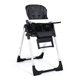4-in-1 High Chair–Booster Seat with Adjustable Height and Recline In Black